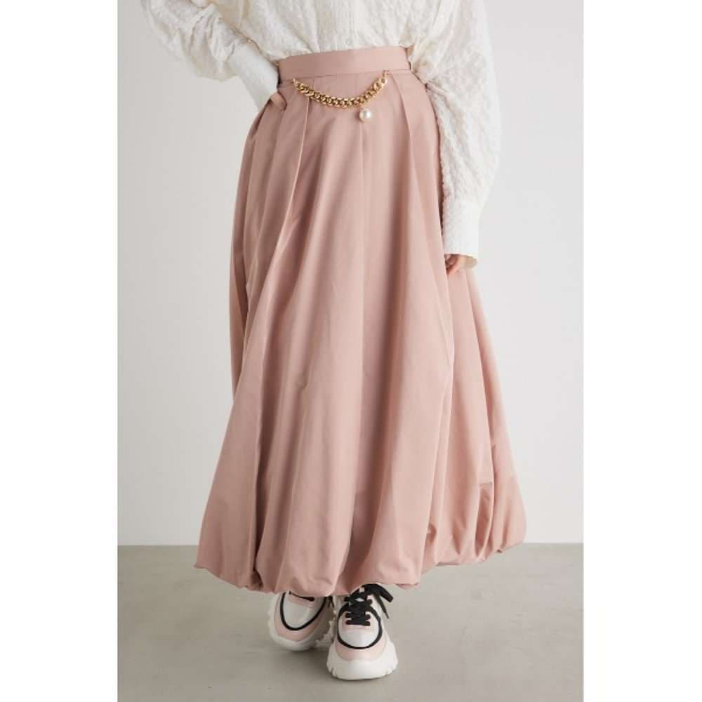 ジャンパー スカート パール装飾付きバルーンジャンパースカート