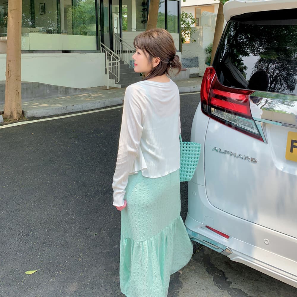 ジャンパー スカート しなやかマーメイドジャンパースカート